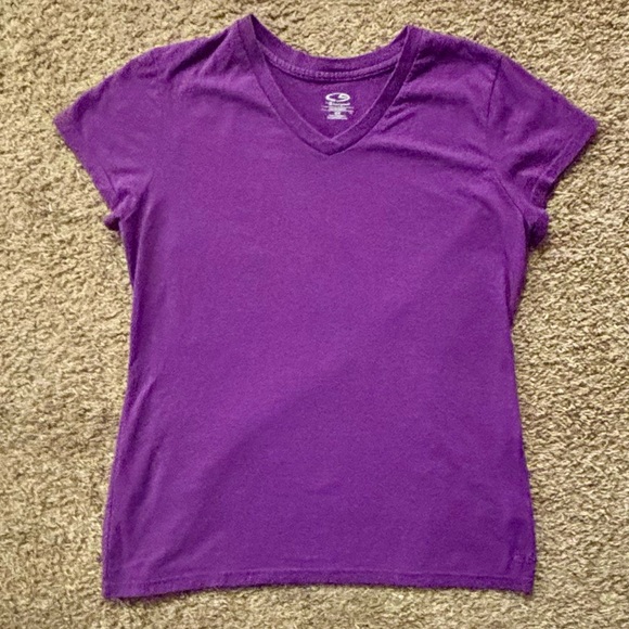 Champion brand Performance V-Neck T-Shirt Style Purple Woman size Med. No flaws - Picture 1 of 11